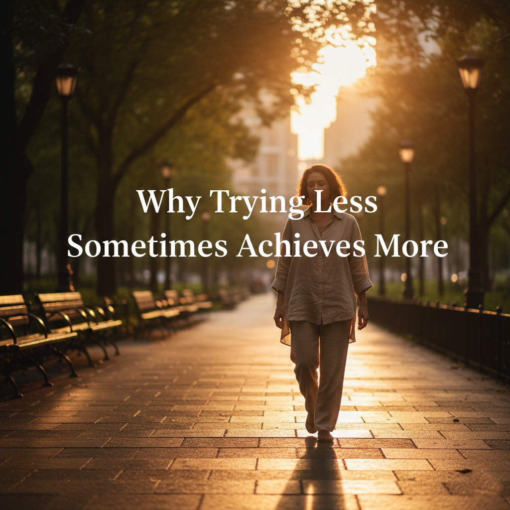 Why Trying Less Sometimes Achieves More