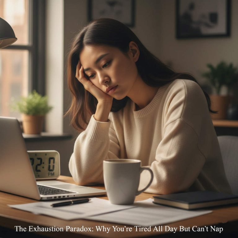 The Exhaustion Paradox: Why You're Tired All Day But Can't Nap