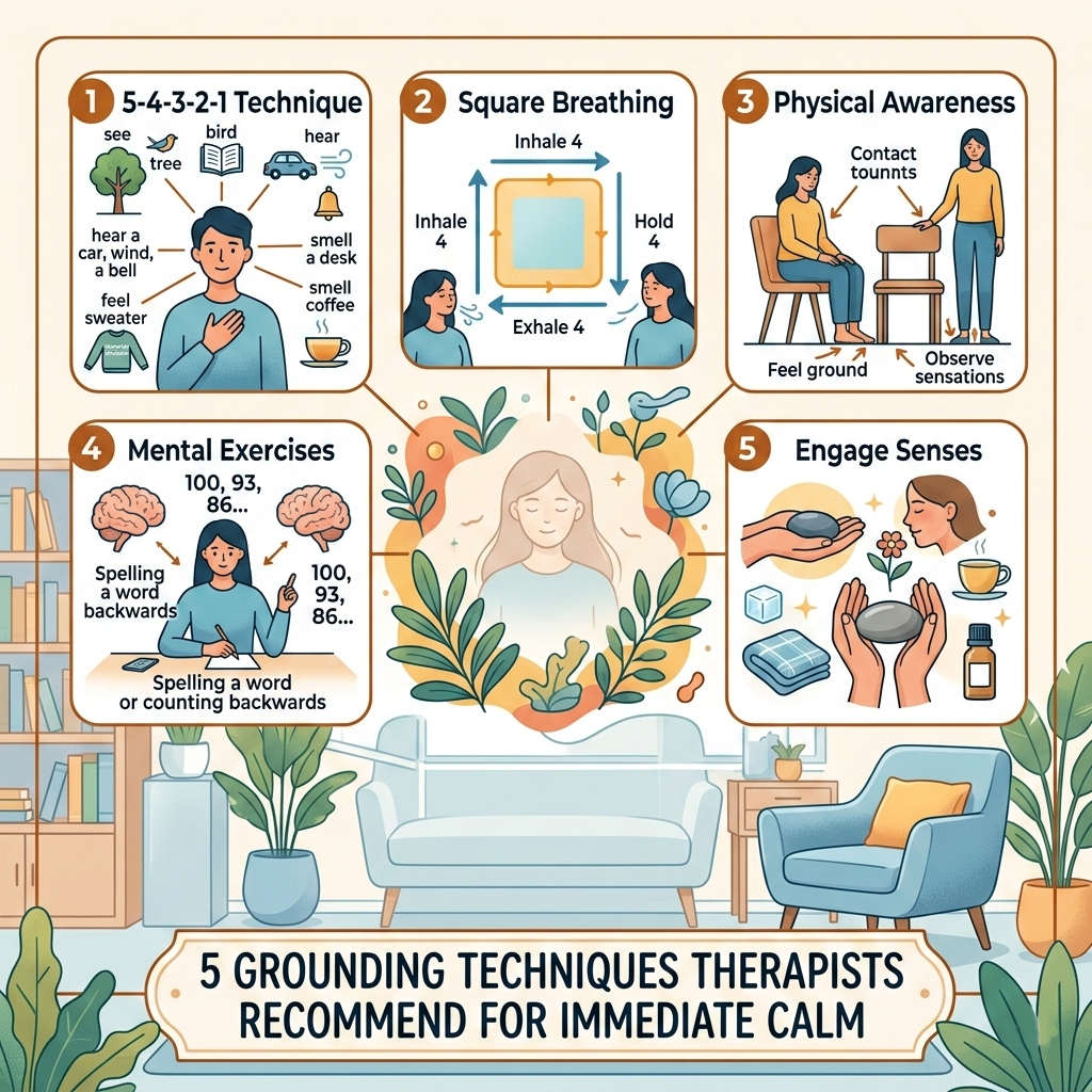 5 Grounding Techniques Therapists Recommend for Immediate Calm
