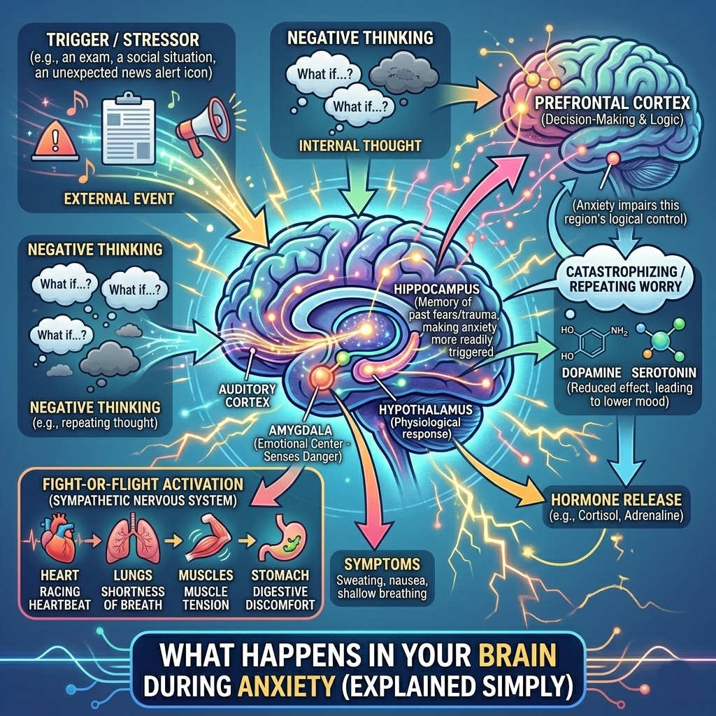 What Happens in Your Brain During Anxiety (Explained Simply)